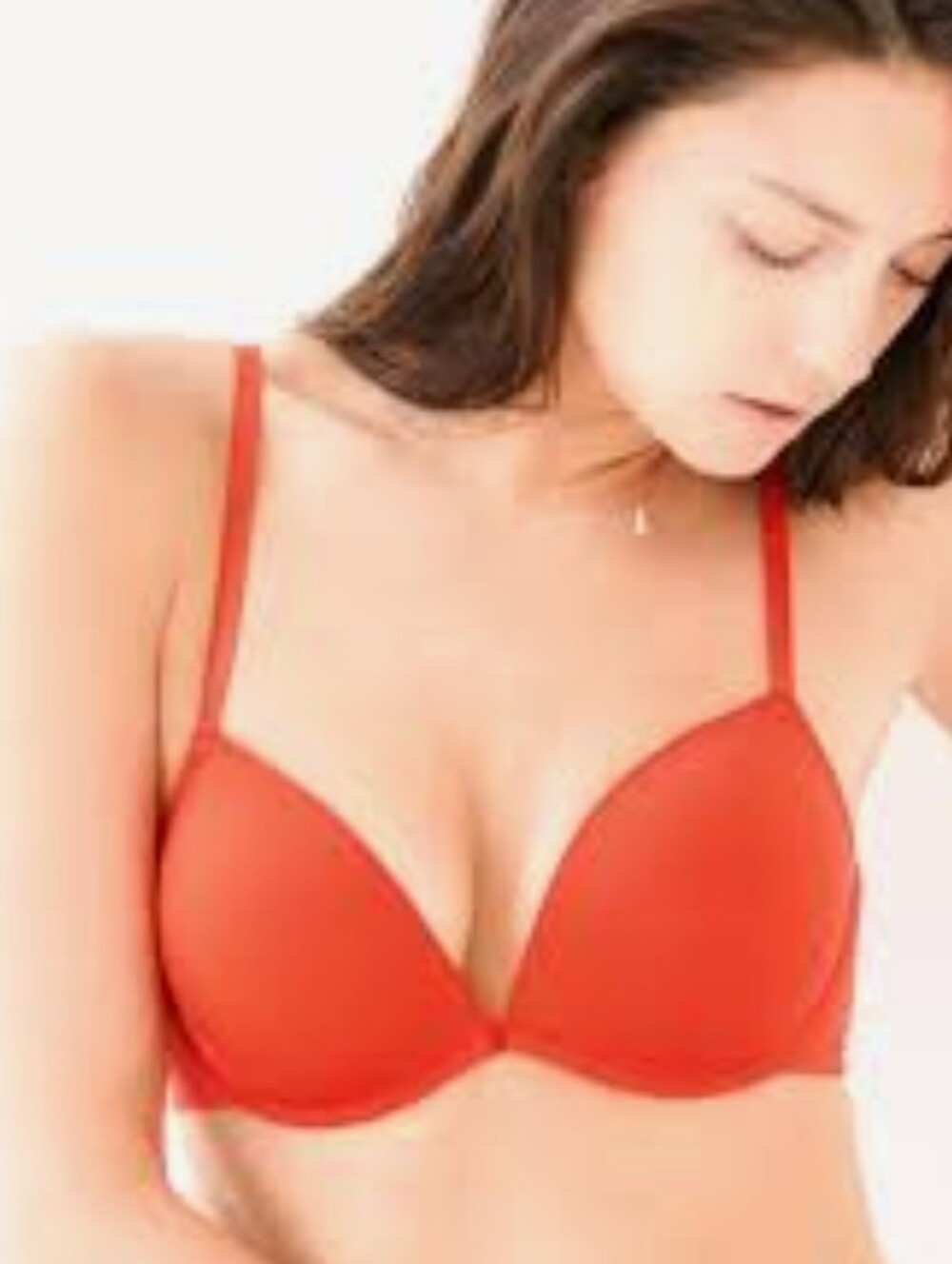 32B Red Plunge Push Up Bra NWT